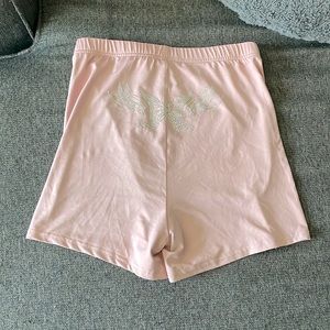 pink biker shorts
